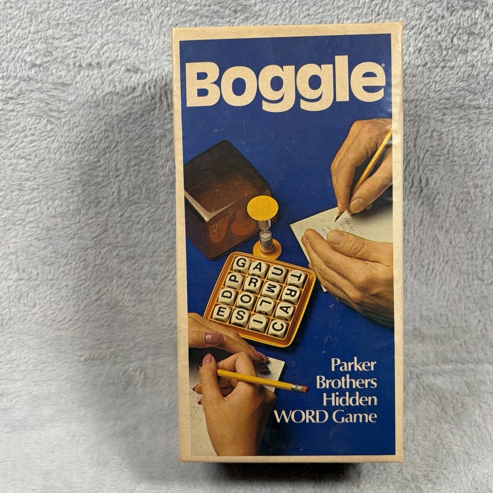 Vintage 1976 Boggle Parker Brothers Hidden Word Game No 104 Complete
